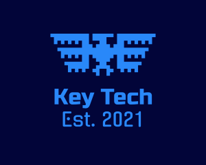 Tech Pixel Bird  logo design