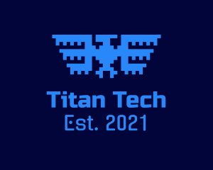 Tech Pixel Bird  logo design