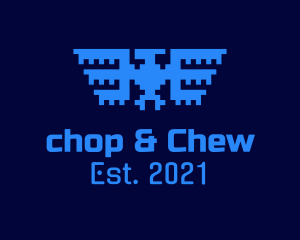 Hawk - Tech Pixel Bird logo design