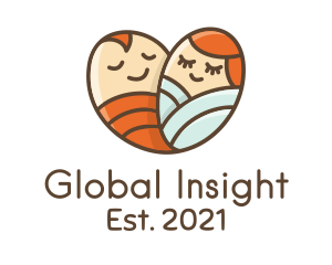 Nursery - Twin Baby Heart logo design