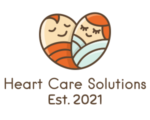 Twin Baby Heart logo design