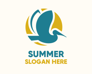 Stork Summer Sun logo design