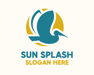 Stork Summer Sun logo design