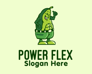 Muscles - Muscular Healthy Avocado logo design