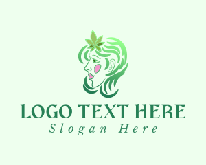 Marijuana - Beauty Weed Woman logo design