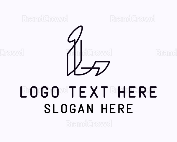 Modern Monoline Letter L Logo