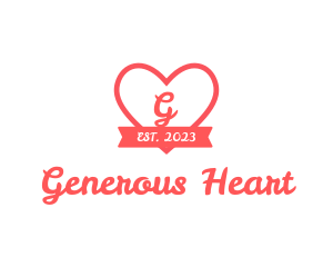 Valentine Heart Dating App logo design