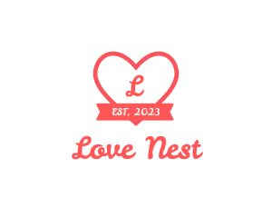 Valentines - Valentine Heart Dating App logo design