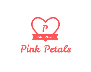 Valentine Heart Dating App logo design