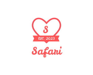 Valentine Heart Dating App logo design