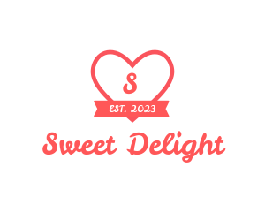 Valentine Heart Dating App logo design