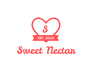 Valentine Heart Dating App logo design