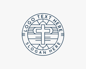 Retreat - Christian Fellowship Cross logo design