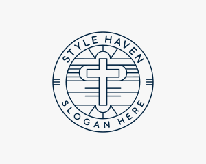 Church - Christian Fellowship Cross logo design