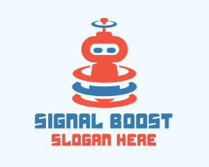 Cute Robot Signal logo design