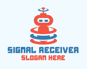 Cute Robot Signal logo design