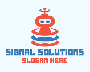 Signal - Cute Robot Signal logo design