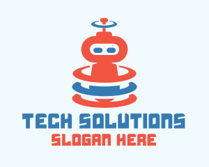 Technological - Cute Robot Signal logo design