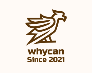 Eagle - Perched Minimalist Hawk logo design