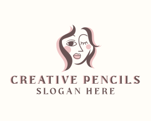 Creative Woman Portrait logo design