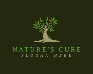 Naturopathy - Human Tree Leaves logo design