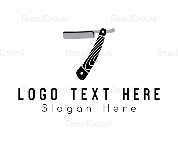 Wood Handle Razor Logo