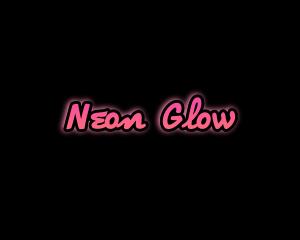 Neon Script Glow logo design