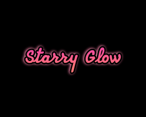 Neon Script Glow logo design