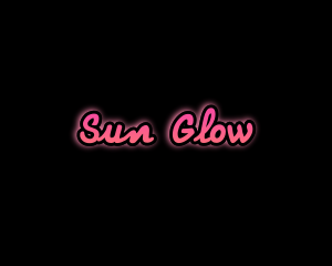 Neon Script Glow logo design