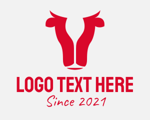 Bartender - Red Cow Wine logo design