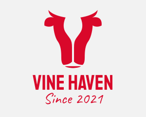 Red Cow Wine  logo design