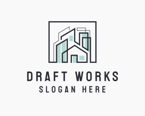 Draft - Geometric City Architecture logo design