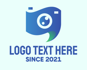 Instagram - Blue Photography Camera logo design