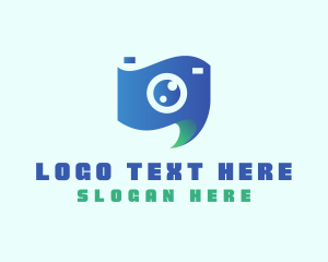 Blue Photography Camera  logo design