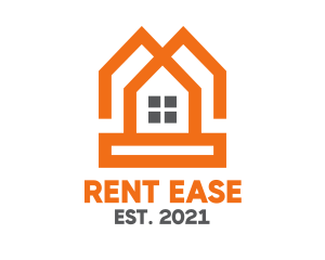 Orange Twin House logo design