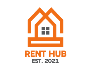 Orange Twin House logo design