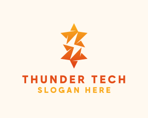 Thunder - Star Thunder Bolt logo design