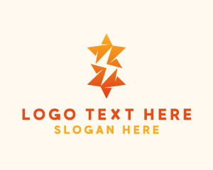 Logistic - Star Thunder Bolt logo design