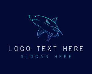 Marine - Shark Marine Wildlife logo design