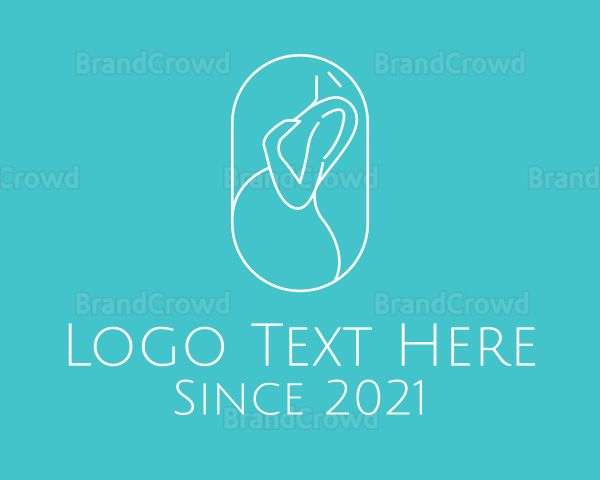 Pregnant Woman Body Logo