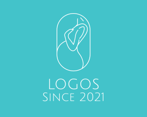 Female - Pregnant Woman Body logo design