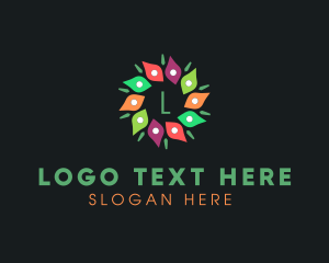 Multicolor - Flower Petal Florist logo design