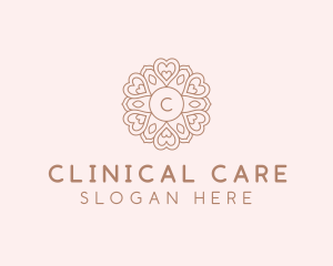 Ornamental Heart Mandala Spa logo design