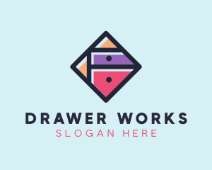Drawer - Modern Furniture Cabinet logo design