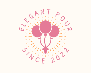 Playful Party Balloons logo design