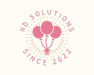 Playful Party Balloons logo design