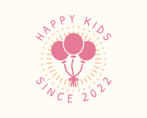 Playful Party Balloons logo design