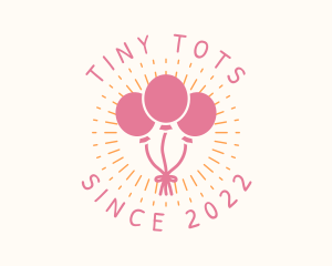 Toddlers - Playful Party Balloons logo design