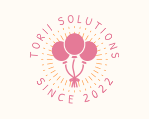 Playful Party Balloons logo design