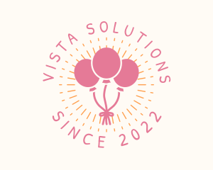 Playful Party Balloons logo design